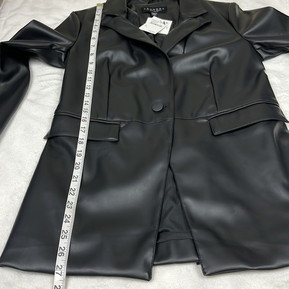 NWT Laundry By Shelli Segal Polyurethane Notched Collar Single Button Blazer S - Picture 12 of 15